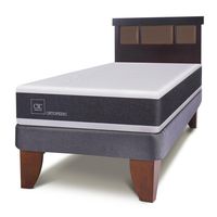 Cama Europea New Ortopedic 1.5 Plazas + Muebles