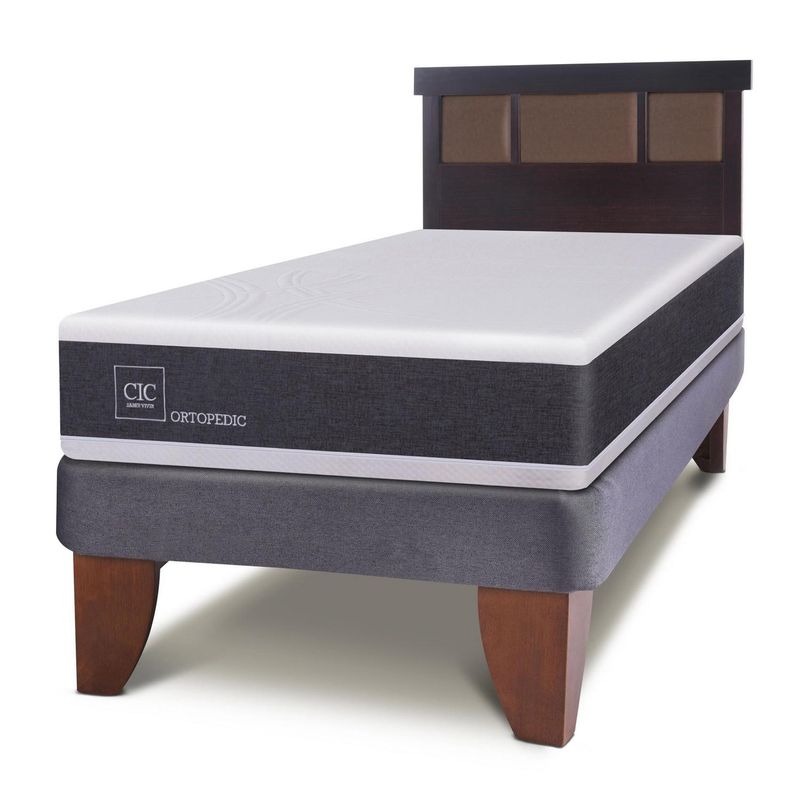 CIC - Cama europea New Ortopedic 1.5 plazas  + Muebles