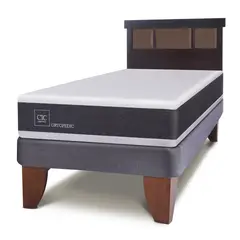 CIC - Cama europea New Ortopedic 1.5 plazas + Muebles