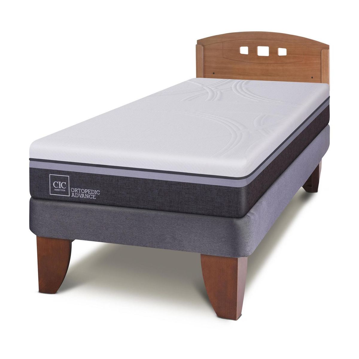 CIC - Cama europea Ortopedic Advance 1.5 plazas + Muebles