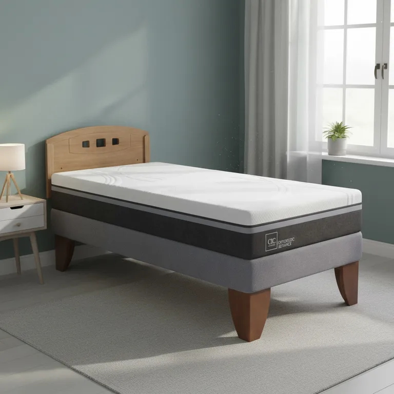 Cama Europea Ortopedic Advance 1.5 Plazas + Muebles