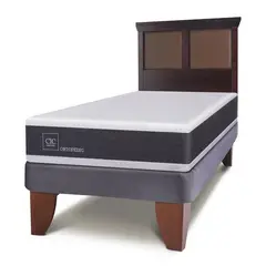 CIC - Cama europea New Ortopedic 1.5 plazas + Muebles
