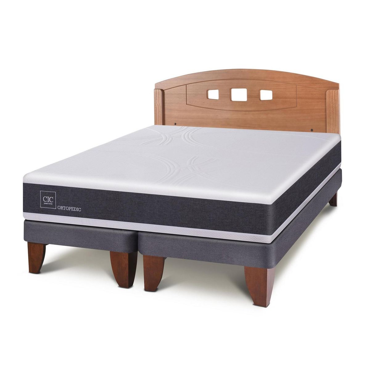 CIC - Cama europea New Ortopedic 2 plazas + Muebles