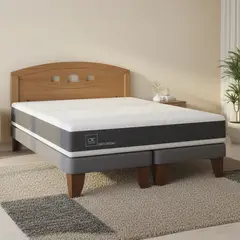 CIC - Cama Europea New Ortopedic 2 Plazas + Muebles