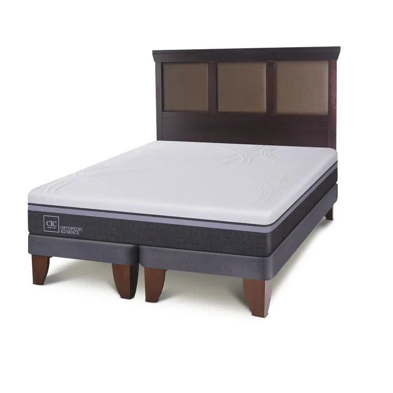 Cama Europea Ortopedic Advance King + Muebles