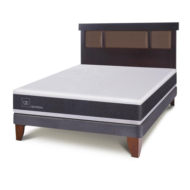 CIC Cama Europea New Ortopedic 2 Plazas + Muebles