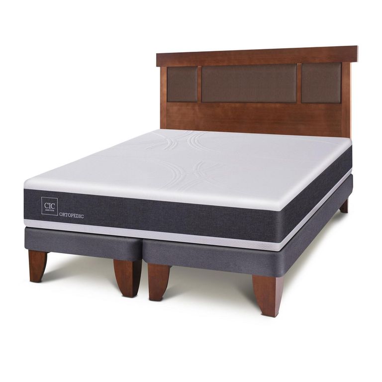 CIC Cama Europea New Ortopedic 2 Plazas + Muebles