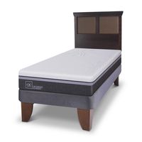 Cama Europea Ortopedic Advance 1.5 Plazas + Muebles