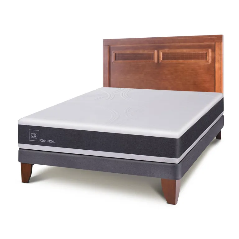 Cama Europea New Ortopedic 2 Plazas + Muebles