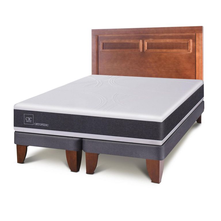 Cama Europea New Ortopedic 2 Plazas + Muebles