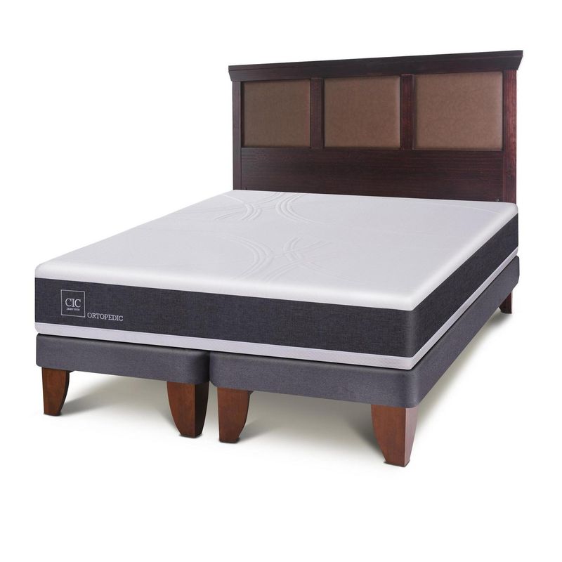 CIC - Cama europea New Ortopedic King + Muebles