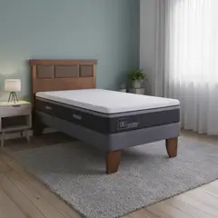 CIC - Cama Europea Ortopedic Advance 1.5 Plazas + Muebles