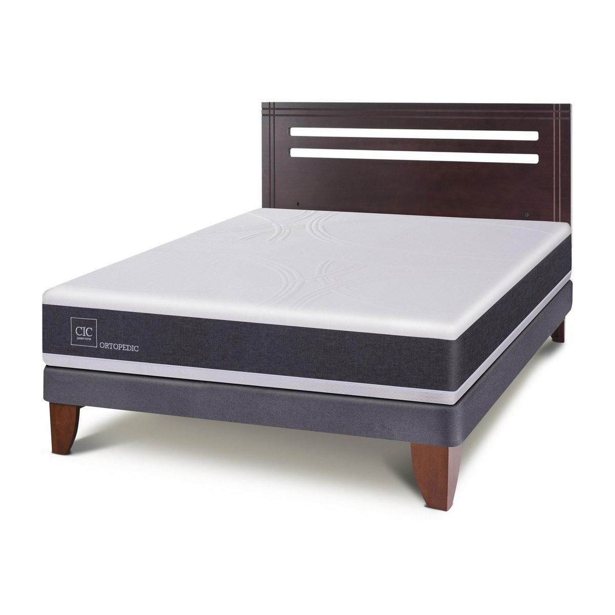 CIC - Cama europea New Ortopedic 2 plazas + Muebles