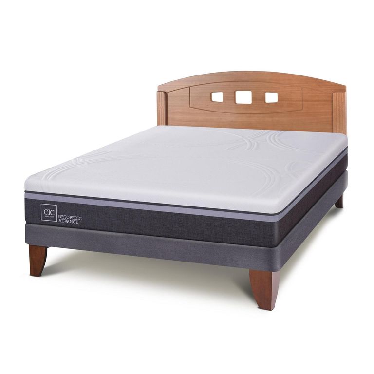 CIC Cama Europea Ortopedic Advance 2 Plazas + Muebles