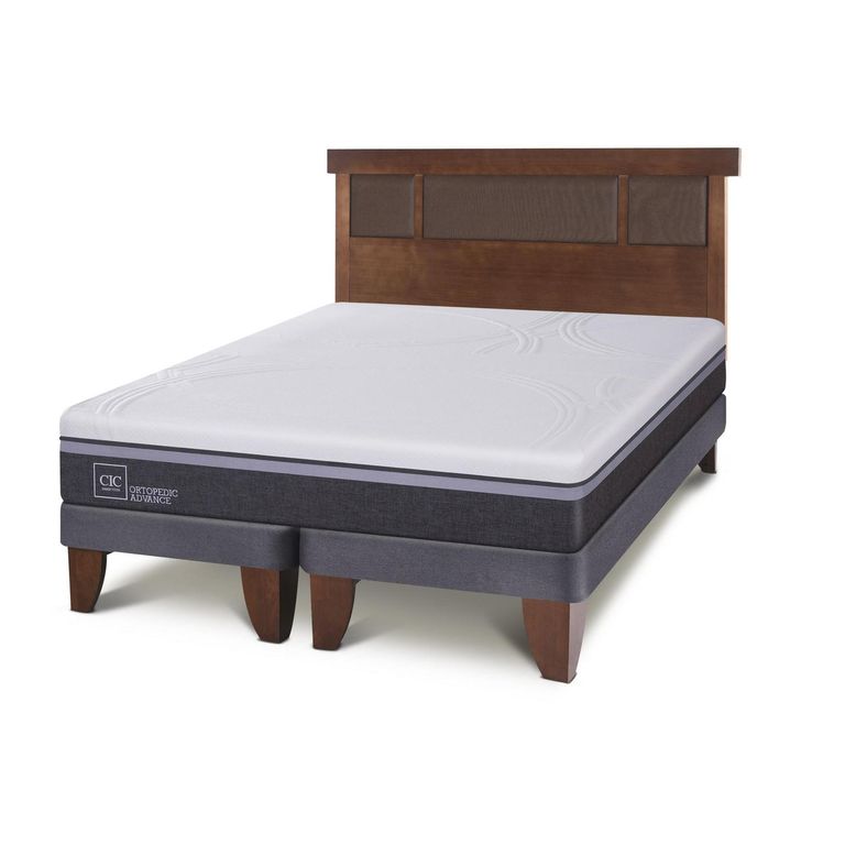 Cama Europea Ortopedic Advance King + Muebles