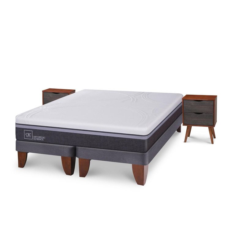 CIC Cama Europea Ortopedic Advance 2 Plazas + Muebles