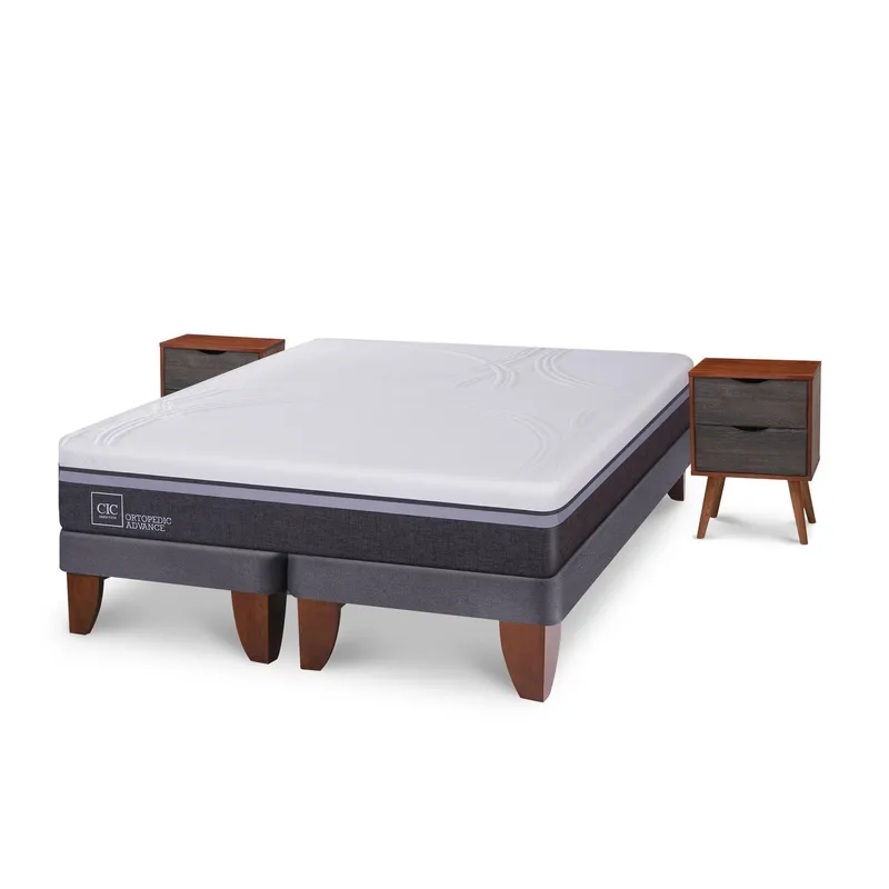 CIC - Cama europea Ortopedic Advance 2 plazas + Muebles