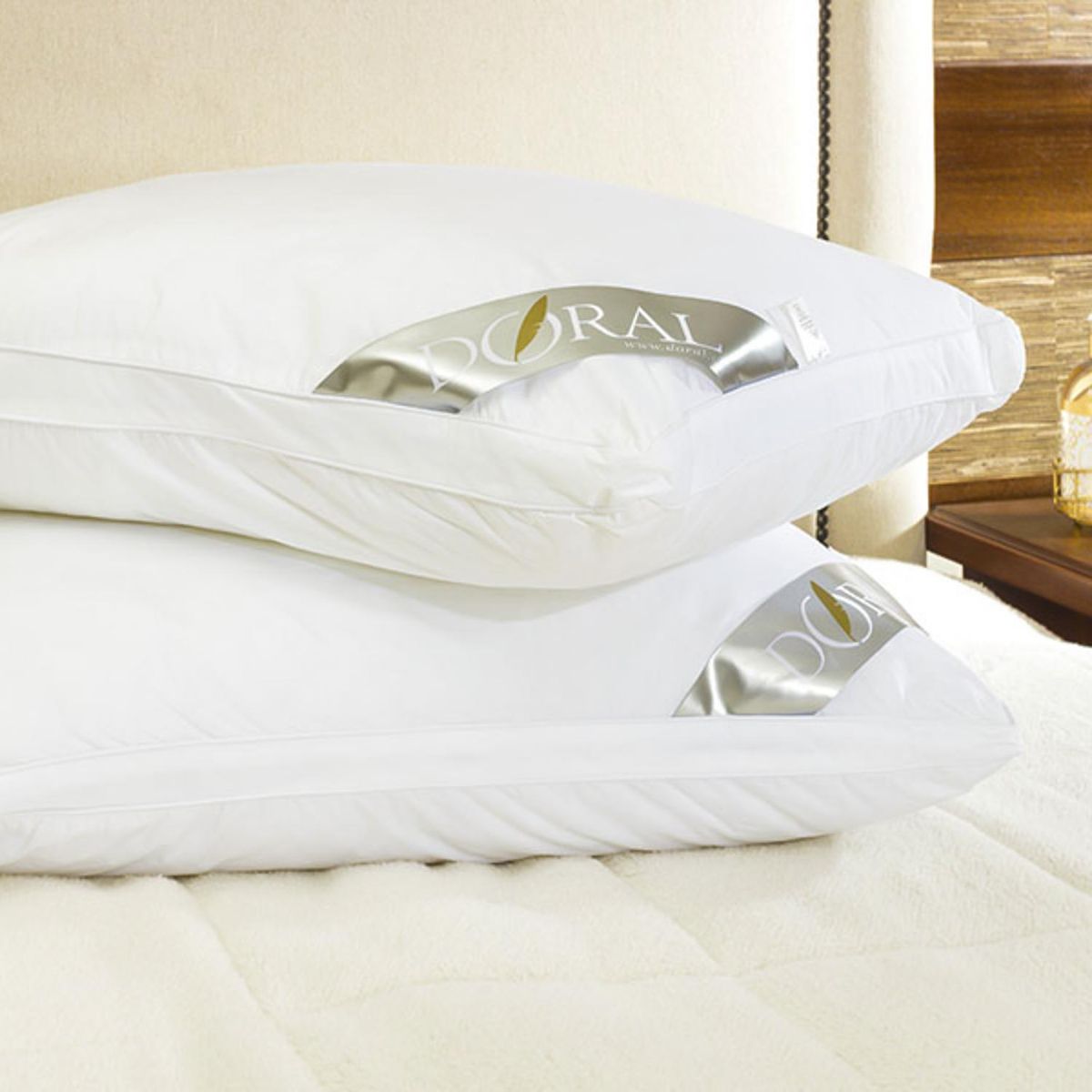 DORAL - Pack de 2 Almohadas Luxory Sweet dreams de Poliéster para Dormir 70x10 cm