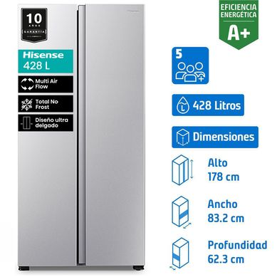 Refrigerador Side by Side No Frost 428 Litros Inox RC-56WS