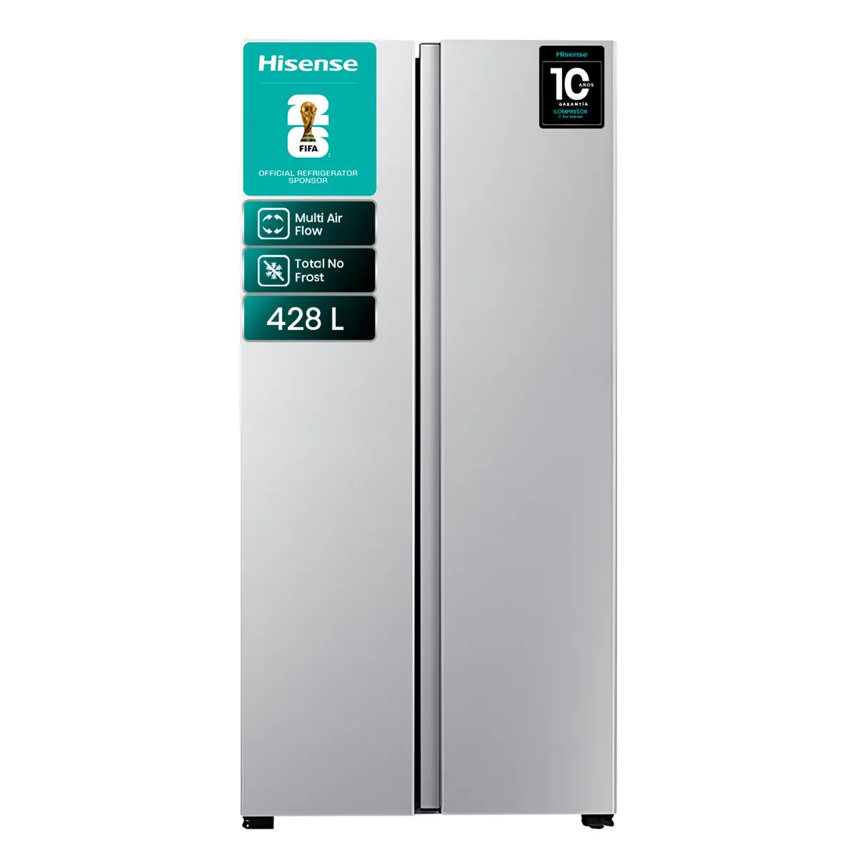HISENSE - Refrigerador 2 Puertas Side by Side No Frost 428 Litros Inox RC-56WS