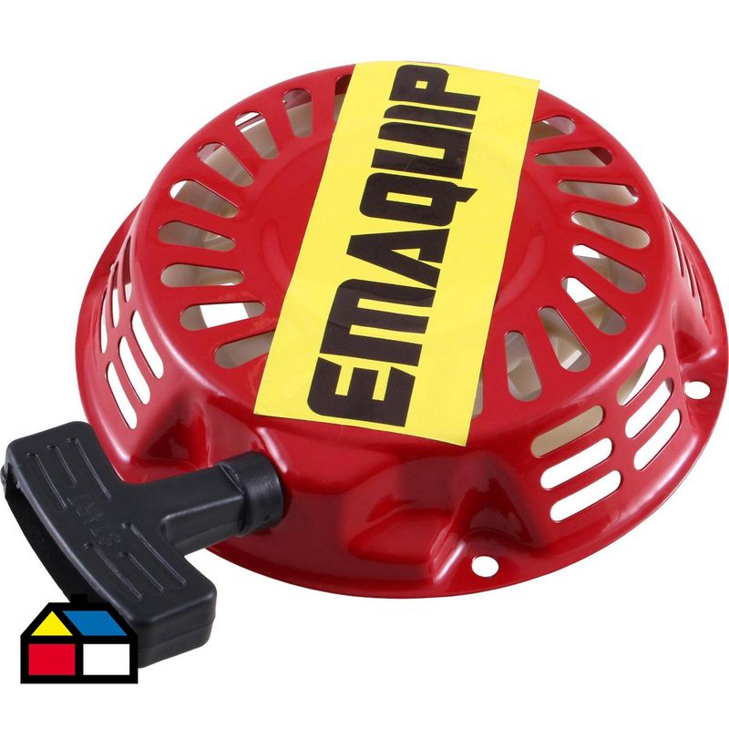 EMAQUIP - Tiradora arranque retractil tapa de motor metálica piola nylon 6 mm