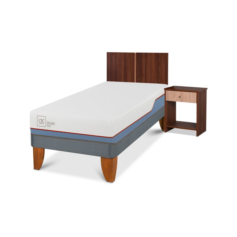 Cama Europea (Excellence Plus 1 Plaza + Muebles