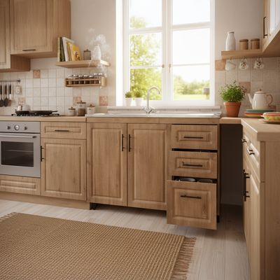 Imagen 2 del producto Kit mueble lavaplatos 120WD nogal 120x50x80 cm