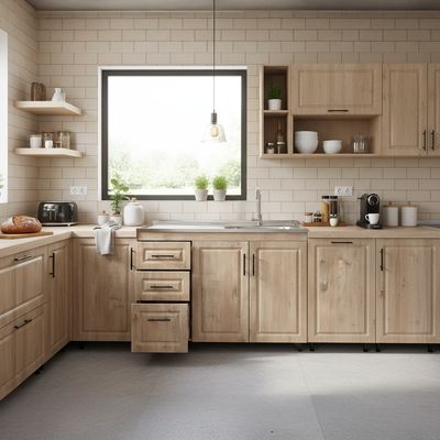 Imagen 2 del producto Kit mueble lavaplatos 100WI nogal 100x90x50 cm