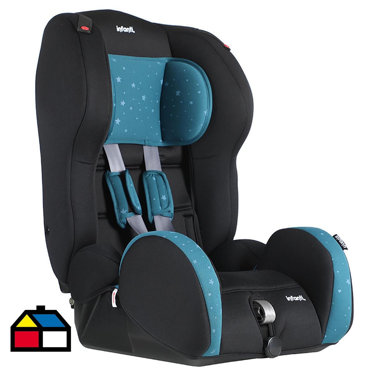 INFANTI - Silla de Auto Infanti Star Petróleo Grupos 1/2/3 Acolchada