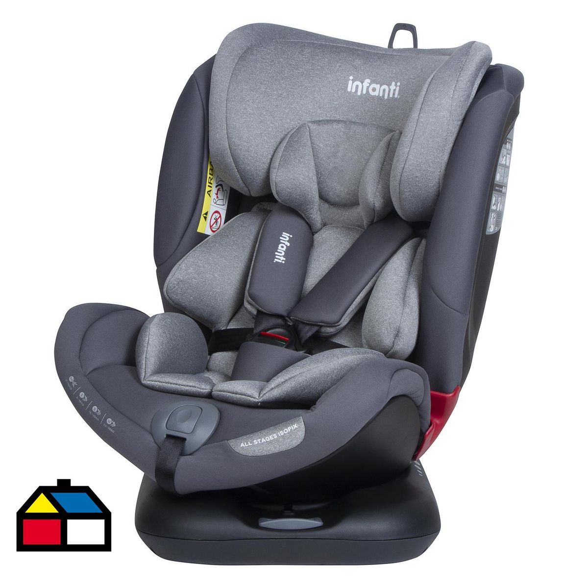INFANTI - Silla Auto Convertible Infanti All Stages Isofix 0-36 Kg