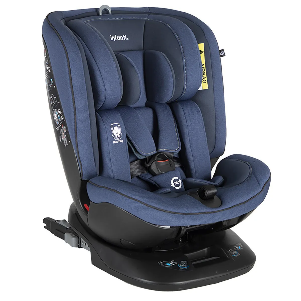 INFANTI - Silla de Auto Convertible Infanti All In One Isofix Azul 36 Kg