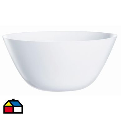 Ensaladera vidrio templado blanco 12 cm.