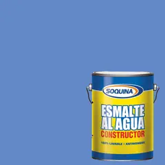 SOQUINA - Esmalte al Agua Satinado 1 galón(es) Azul