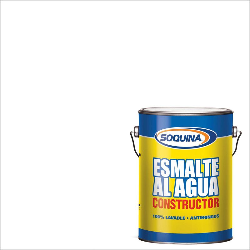 SOQUINA - Esmalte al Agua Satinado 1 galón(es) Blanco