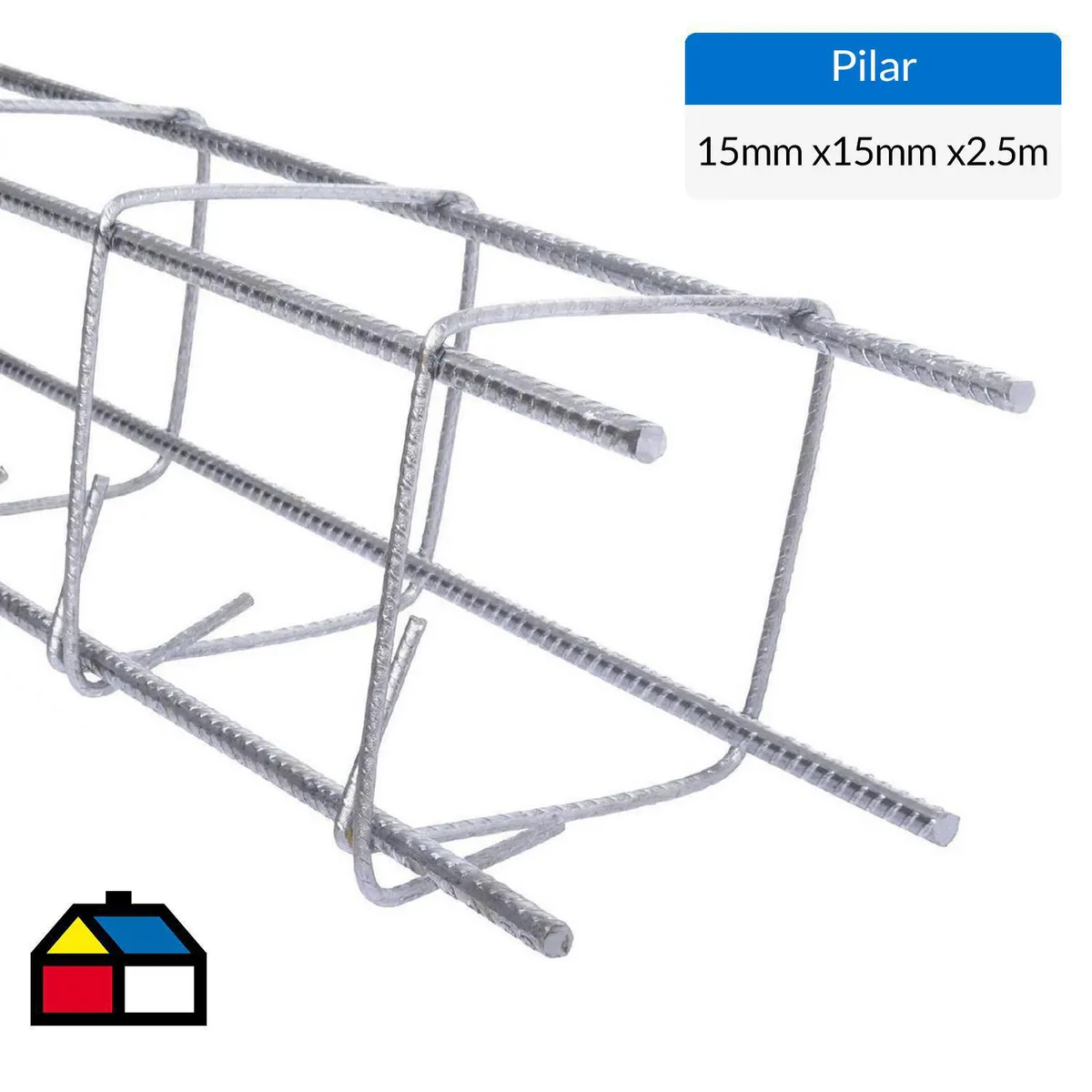 GENERICO - Pilar Acma Acero 15x15 cm 2,5 m