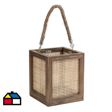 Portavelas rustico 18 cm