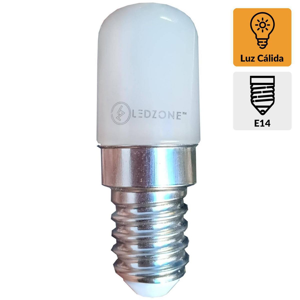 LEDZONE - Ampolleta Mini Led 2 kW E14 140 lm Luz Cálida
