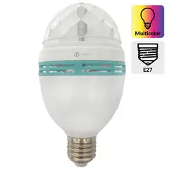 LEDZONE - Ampolleta Led Disco RGB 3 W E27 550 lm Luz Multicolor