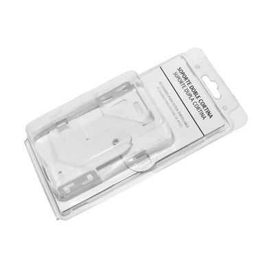 Escuadra doble cortina blanco