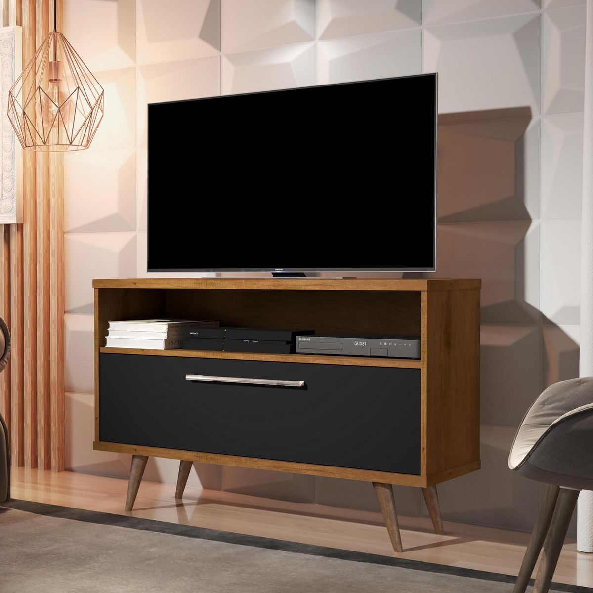 BE DESIGN - Rack TV Be caramelo negro