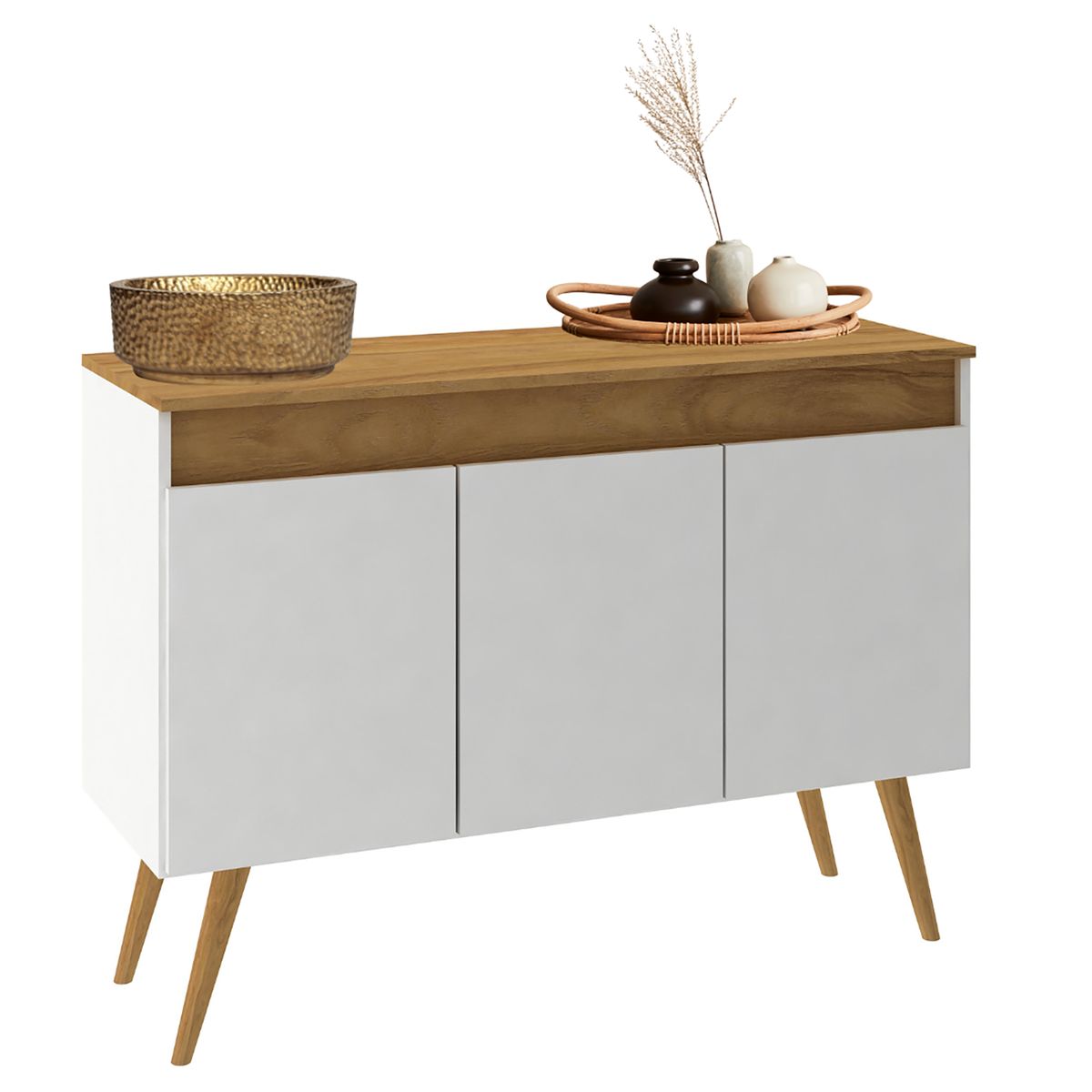 MOBILFRANK - Buffet arrimo 3 puertas 80x38x111 cm