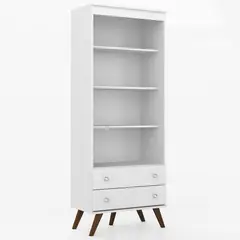 MOBILFRANK - Estante MDP 4 Nivel(es) 78.5x184x31 cm Blanco