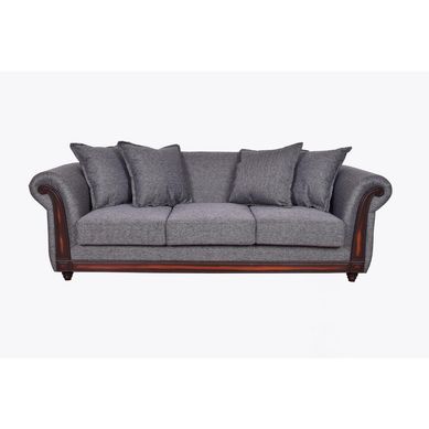 Sofa 3c Esmirna 208x84x82 cm Gris claro