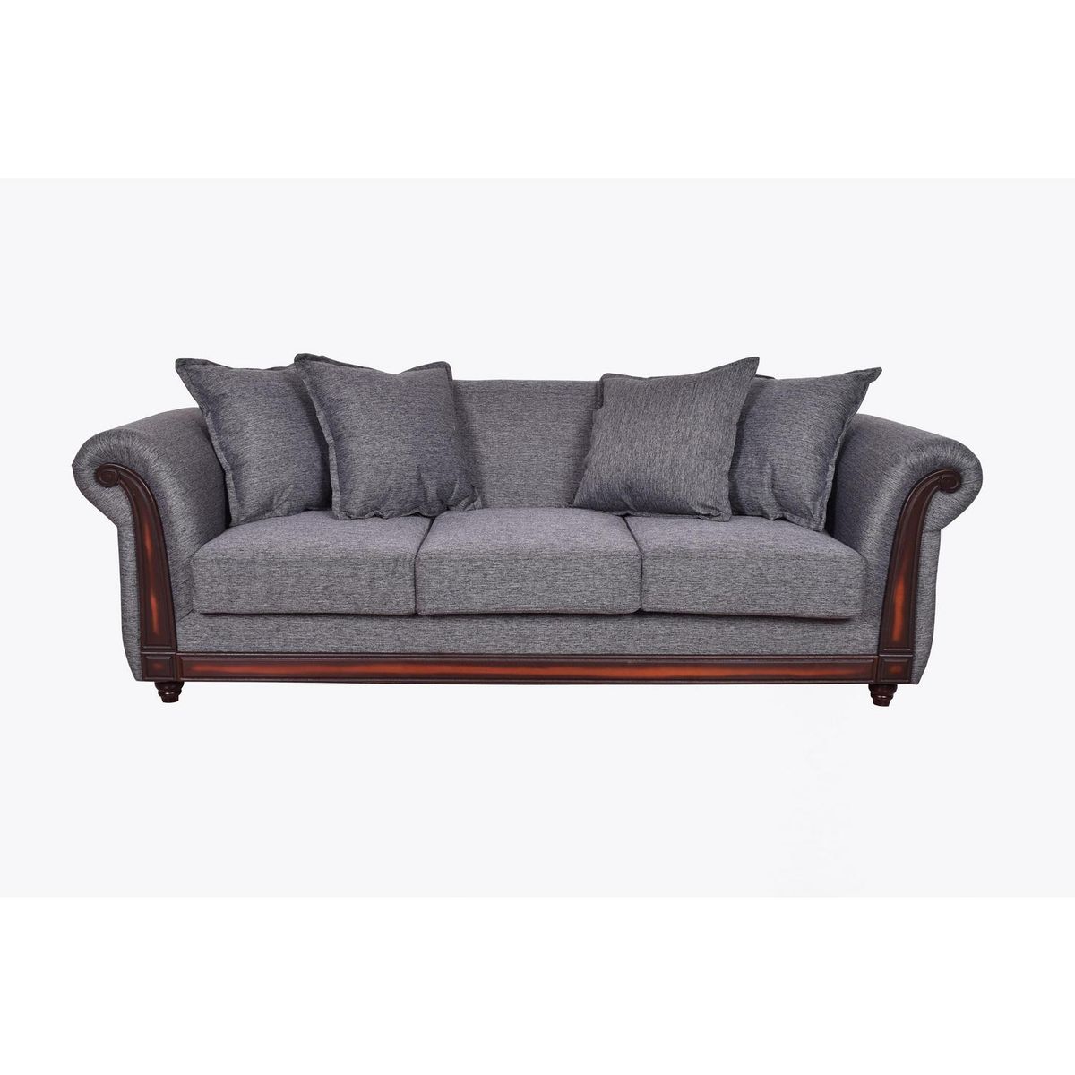 MASEL - Sofá 3 cuerpos Sofa 208x82x94 cm Esmirna