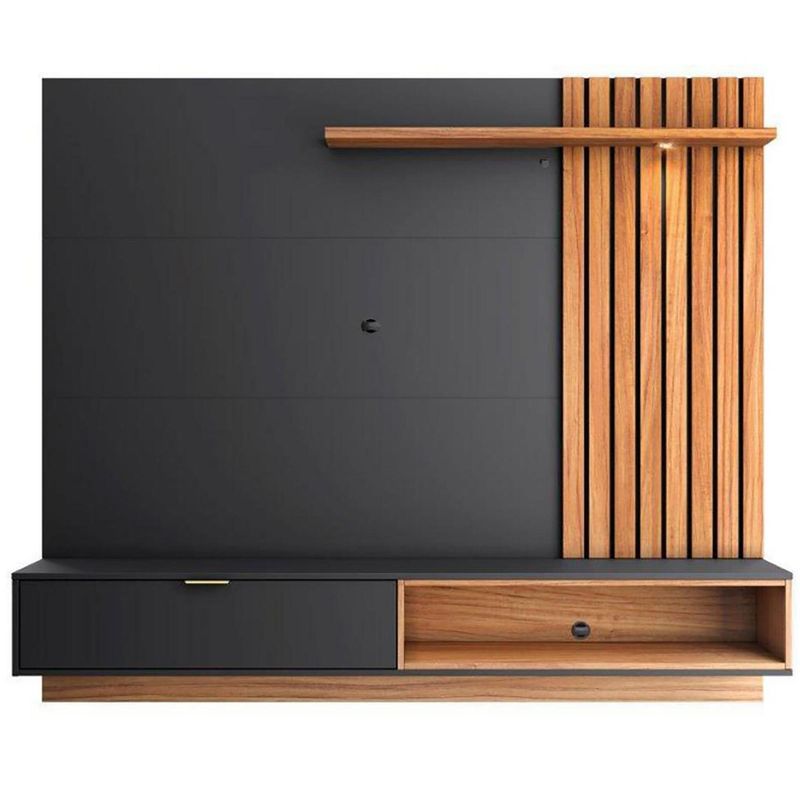 ROCH LTDA - Panel Tv Tocantis M-1634 Castaño-Negro 130X33X156