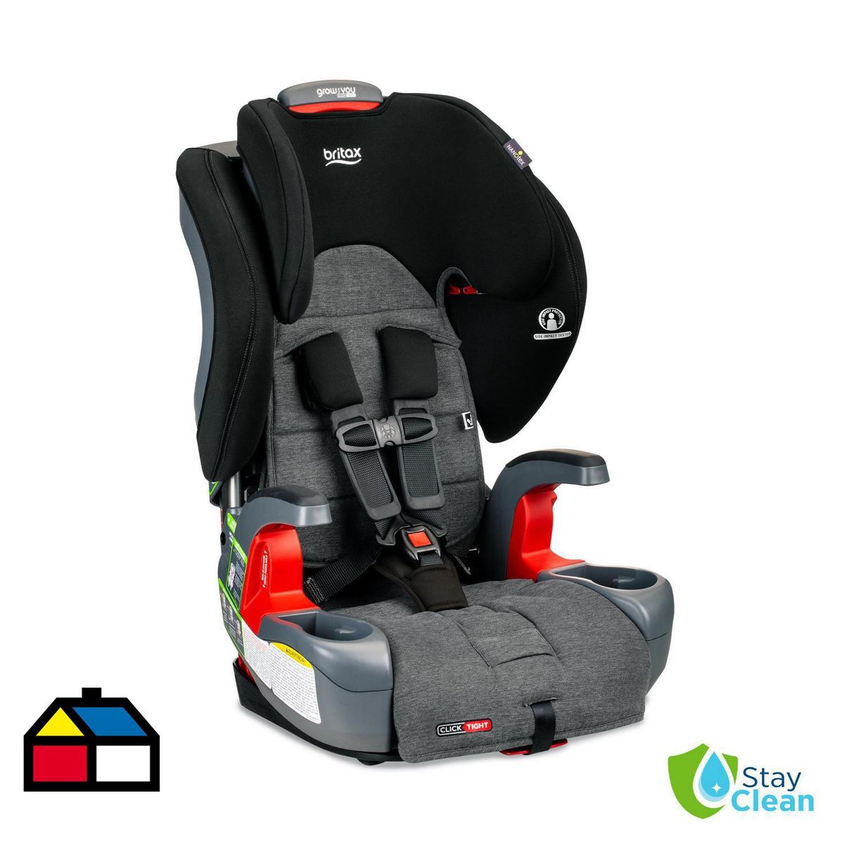 BRITAX - Silla Auto Britax Grow With You Ct Inoxidable Hasta 54.4 Kg