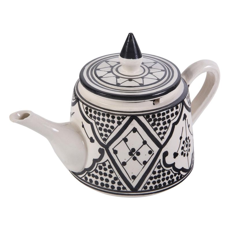 KELIM CASA GITANA - Jarro de té y café cerámica marroquí negro