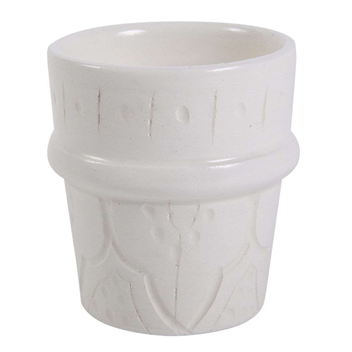 KELIM CASA GITANA - Vaso Bajo de Cerámica 250 ml Blanco