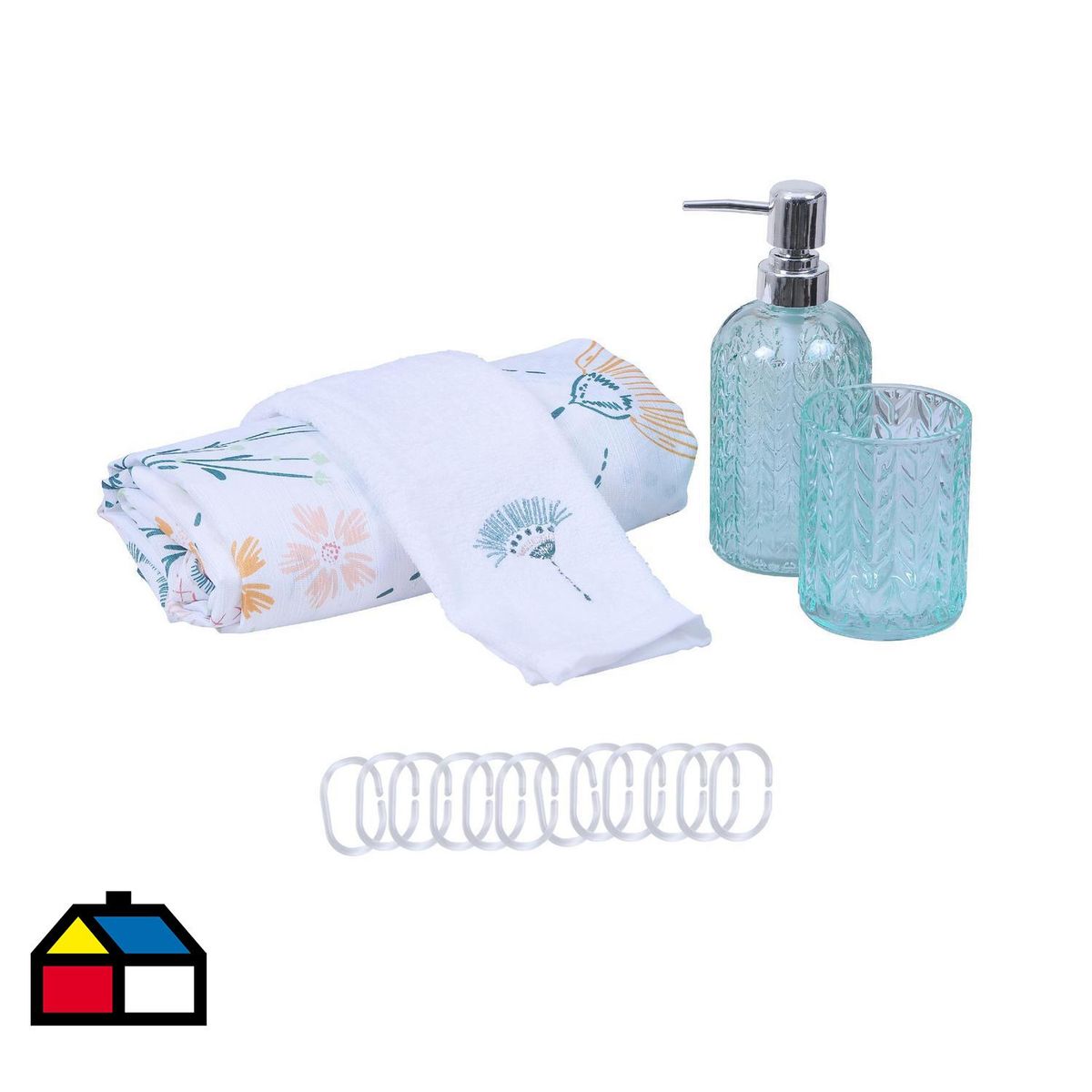 MASHINI - Set cortina 6 piezas acacia