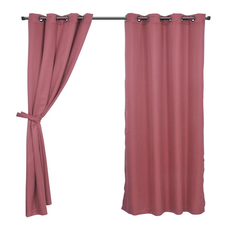 MASHINI - Set cortina tela argolla 140x220 cm raye terra